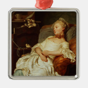 The Sleeper, 1759 (oil on canvas) Metal Tree Decoration
