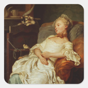 The Sleeper, 1759 (oil on canvas) Square Sticker