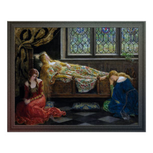 The Sleeping Beauty by John Collier Poster