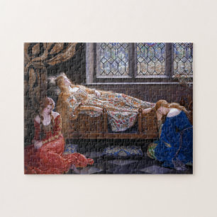 The Sleeping Beauty, c. 1921 by John Collier Jigsaw Puzzle