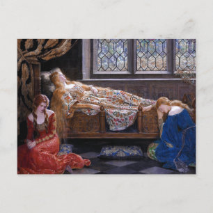 The Sleeping Beauty, c. 1921 by John Collier Postcard