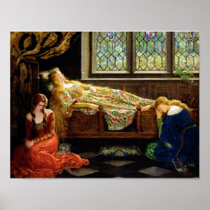 The Sleeping Beauty Oil on canvas painting Poster