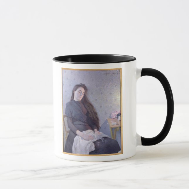 The Sleeping Flower Girl, 1892 Mug (Right)