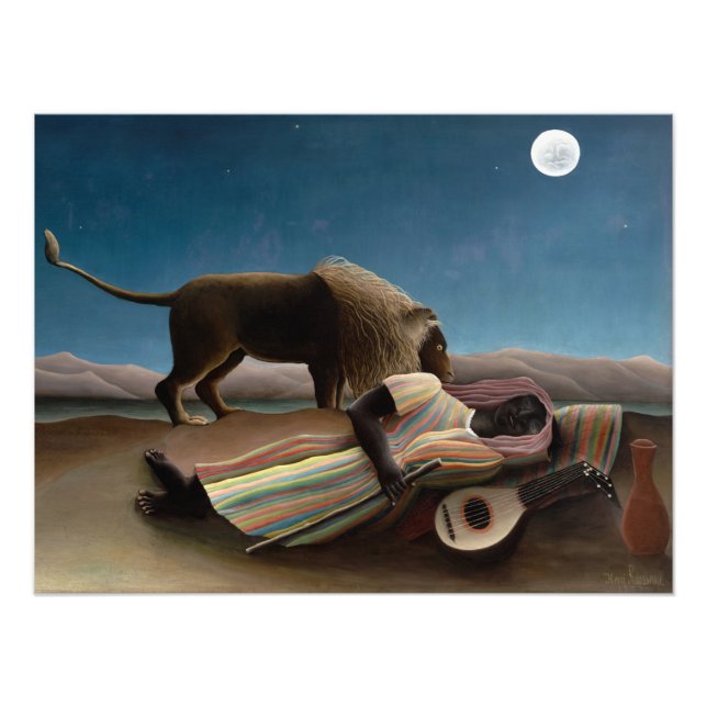 The Sleeping Gypsy by Henri Rousseau Photo Print (Front)
