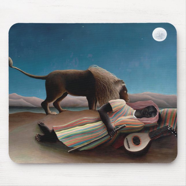 The Sleeping Gypsy, Henri Rousseau Mouse Mat (Front)