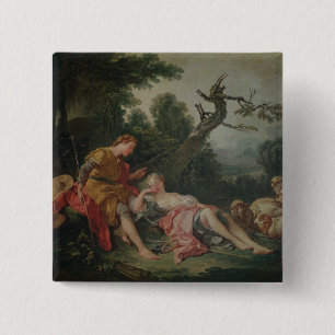 The Sleeping Shepherdess 15 Cm Square Badge