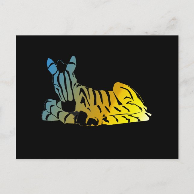 " The sleeping zebra " Postcard (Front)