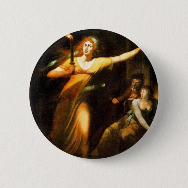 The Sleepwalking Lady Macbeth By Füssli Johann Hei 6 Cm Round Badge (Front)
