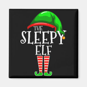The Sleepy Elf Group Matching Family Christmas Gif Magnet