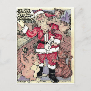 The Sleigh Was Late Postcard