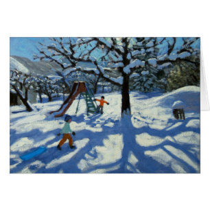 The slide in winter Bourg St Moritz