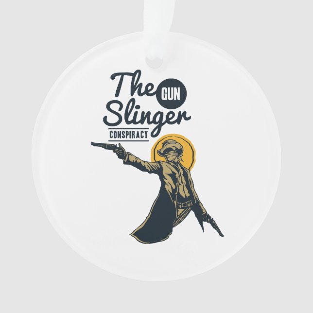 the slinger gun conspiracy ornament (Front)