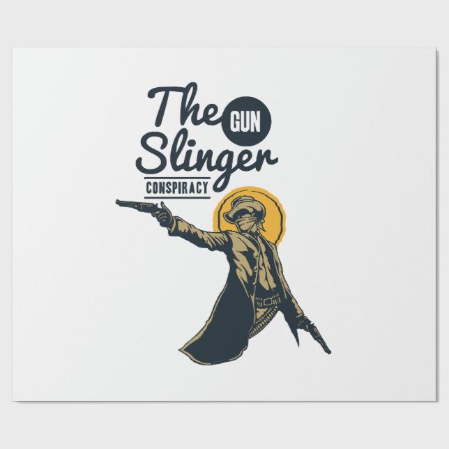the slinger gun conspiracy wrapping paper (Flat)