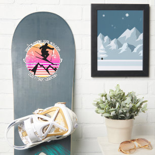 The Slopes Are Calling Retro Sunset Skier