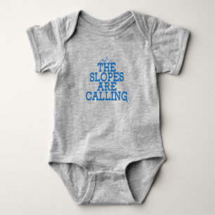 The Slopes Are Calling Ski Gag Novelty Baby Bodysuit