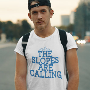 The Slopes Are Calling Ski Gag Novelty Tri-Blend Shirt