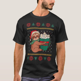 The sloth needs warm milk Christmas Raglan Baseb T-Shirt