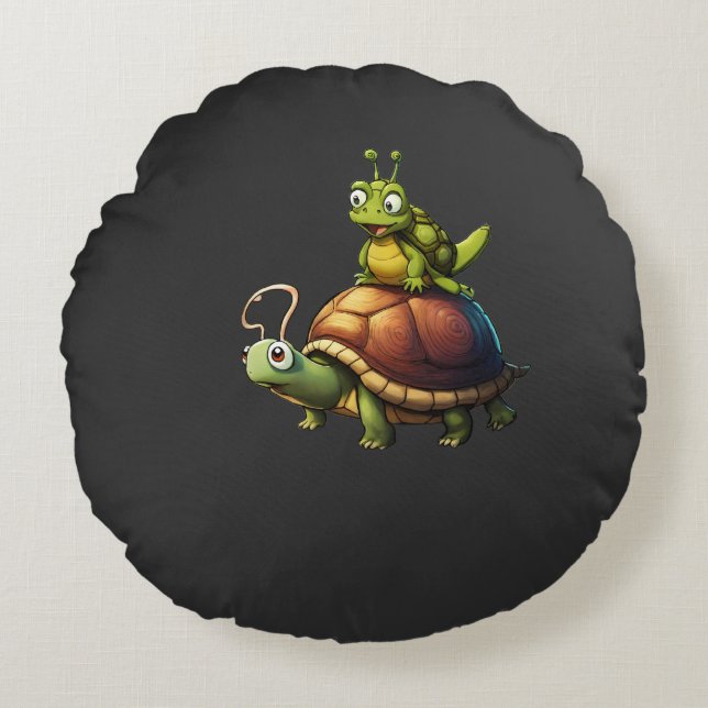 The Slowest Wild Ride. Round Cushion (Front)