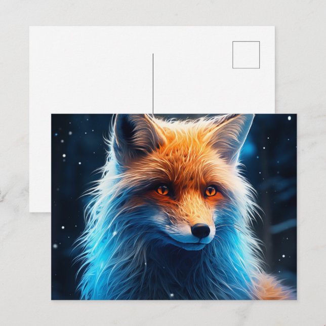 The Sly Charm of the Lone Fox Postcard (Front/Back)