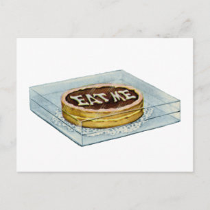 The Small Cake Said Eat Me, So Alice Did! Postcard