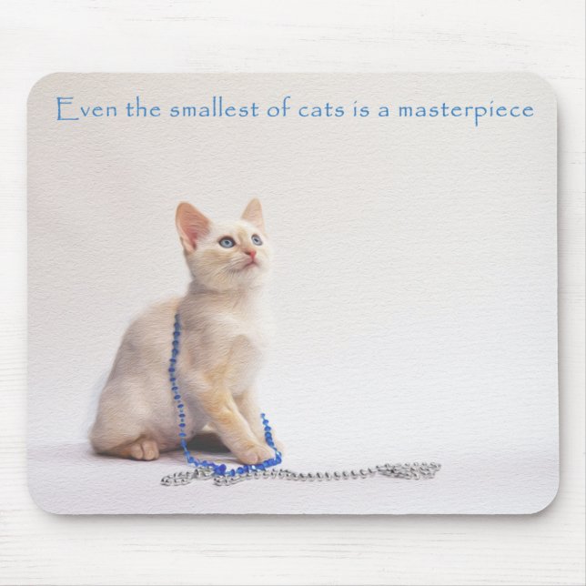 The Smallest of Cats Mouse Pad: Farrah Mat (Front)