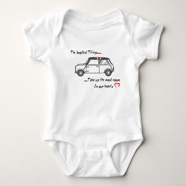 The smallest things baby bodysuit (Front)