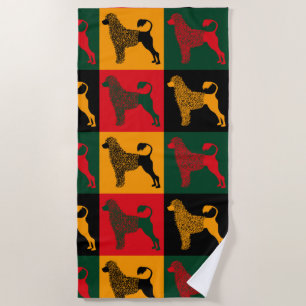 The smart Portuguese water dog Beach Towel