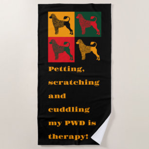 The smart Portuguese water dog  Beach Towel