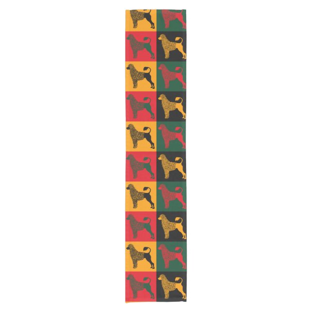 The smart Portuguese water dog  Short Table Runner (Front)