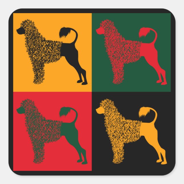 The smart Portuguese water dog  Square Sticker (Front)