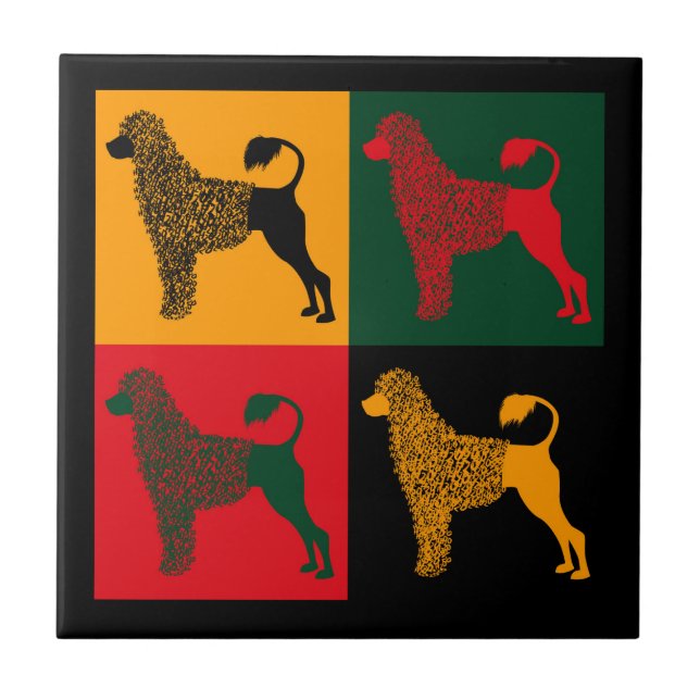 The smart Portuguese water dog  Tile (Front)