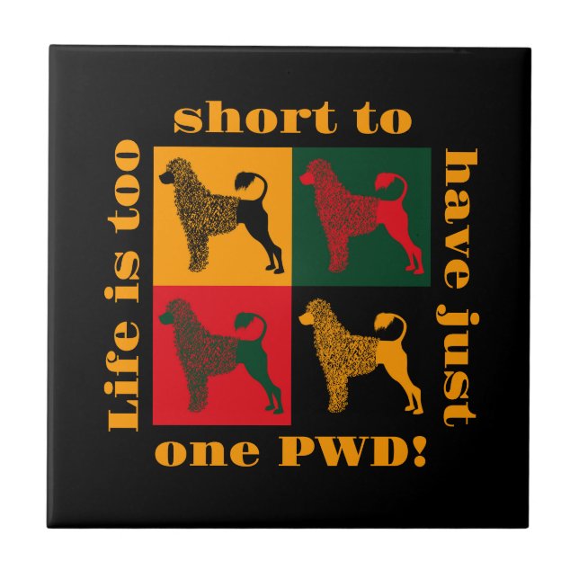The smart Portuguese water dog  Tile (Front)