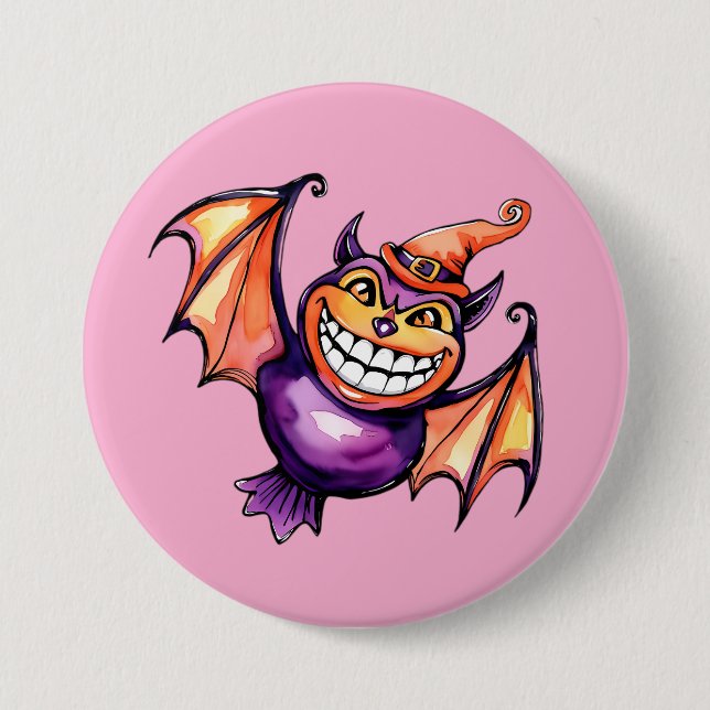 The Smiling Bat 7.5 Cm Round Badge (Front)