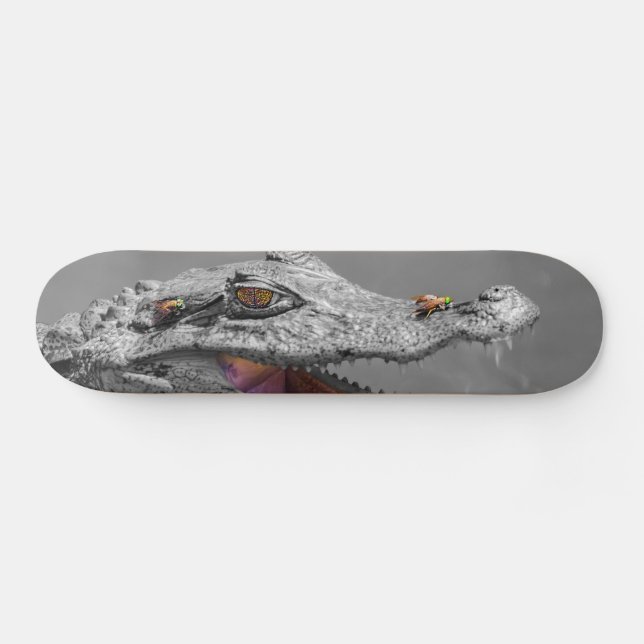 The smiling crocodile and the flies skateboard (Horz)