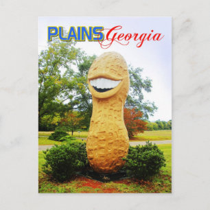 The Smiling Peanut Statue, Plains, Georgia Postcard