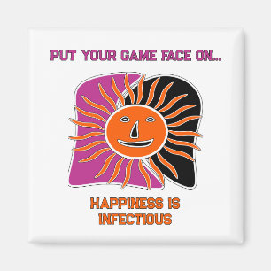 The smiling sun face magnet