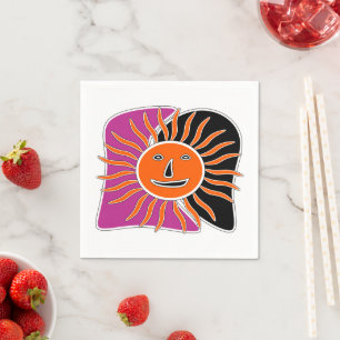 The smiling sun face napkins