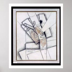 The Smoker, 1912 (charcoal & red chalk on paper) Poster