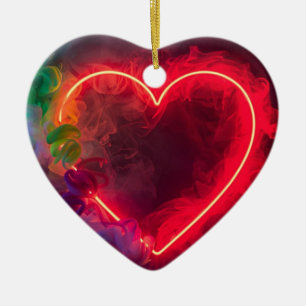 The Smoking Red Hot Valentine Heart on a Ceramic Tree Decoration
