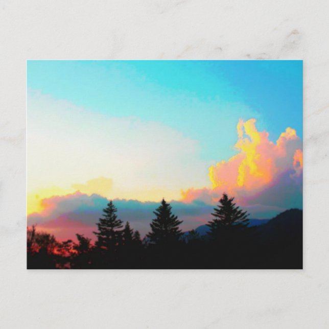 The Smoky Mountains Sunset Postcard (Front)