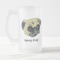 The Smug Pug Dog Frosted Mug