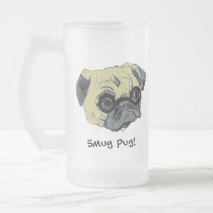 The Smug Pug Dog Frosted Mug