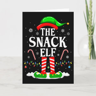The Snack Elf Xmas Funny Matching Family Group Chr Card