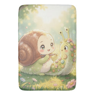 The Snail and the Magic of the Blossom Crowns Bath Mat