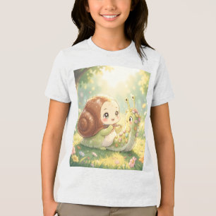The Snail and the Magic of the Blossom Crowns Tri-Blend Shirt