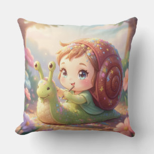 The Snail and the Magic of the Petals.9 Cushion