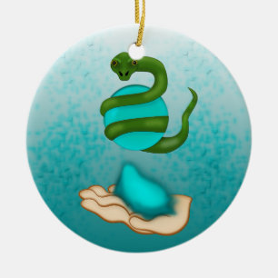 The Snake Ceramic Tree Decoration