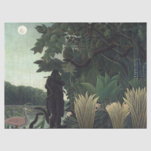 The Snake Charmer by Henri Rousseau Tissue Paper