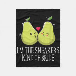 The Sneakers Kind Of Bride Wedding Funny Future Wi Fleece Blanket