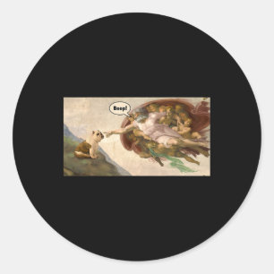 The Snoot Of A English Bulldog Bull Dog Fun Dog Me Classic Round Sticker